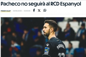 体育投注-官方：西班牙人队33岁门将帕切科离队 出场46次丢68球